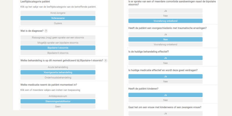 keuzehulp, bipolaire stoornis