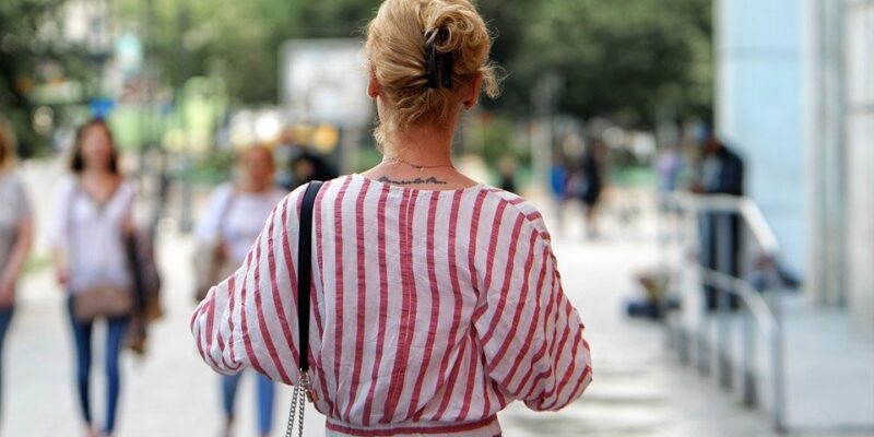 vrouw, straat, vrouwen, jonge vrouwen